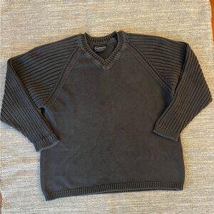 Giesswein Gray V Neck Sweater Made in Austria 100% Cotton